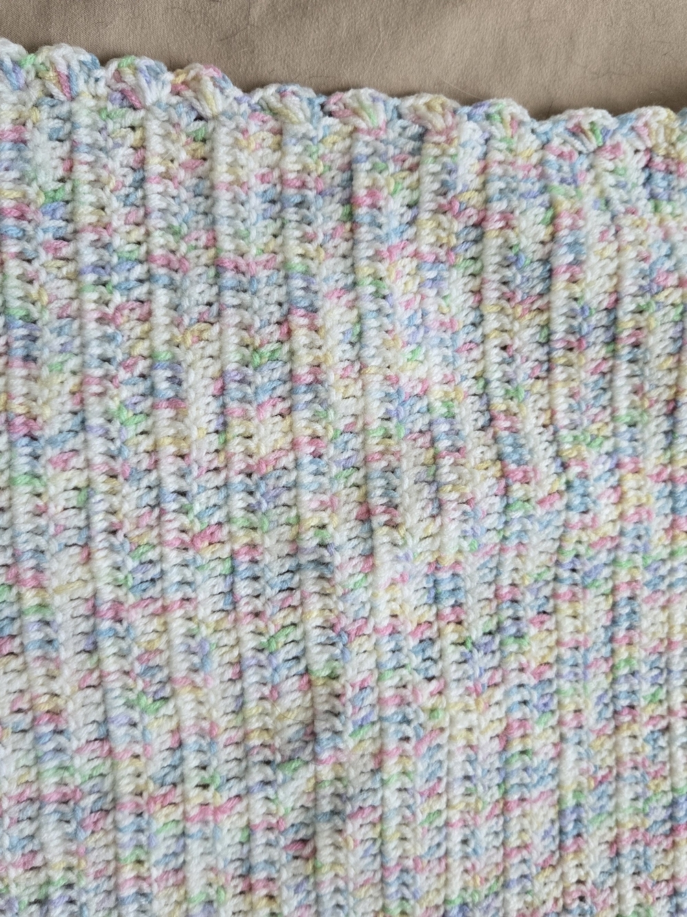 Pastel Multi-Color Baby Blanket, Handmade
